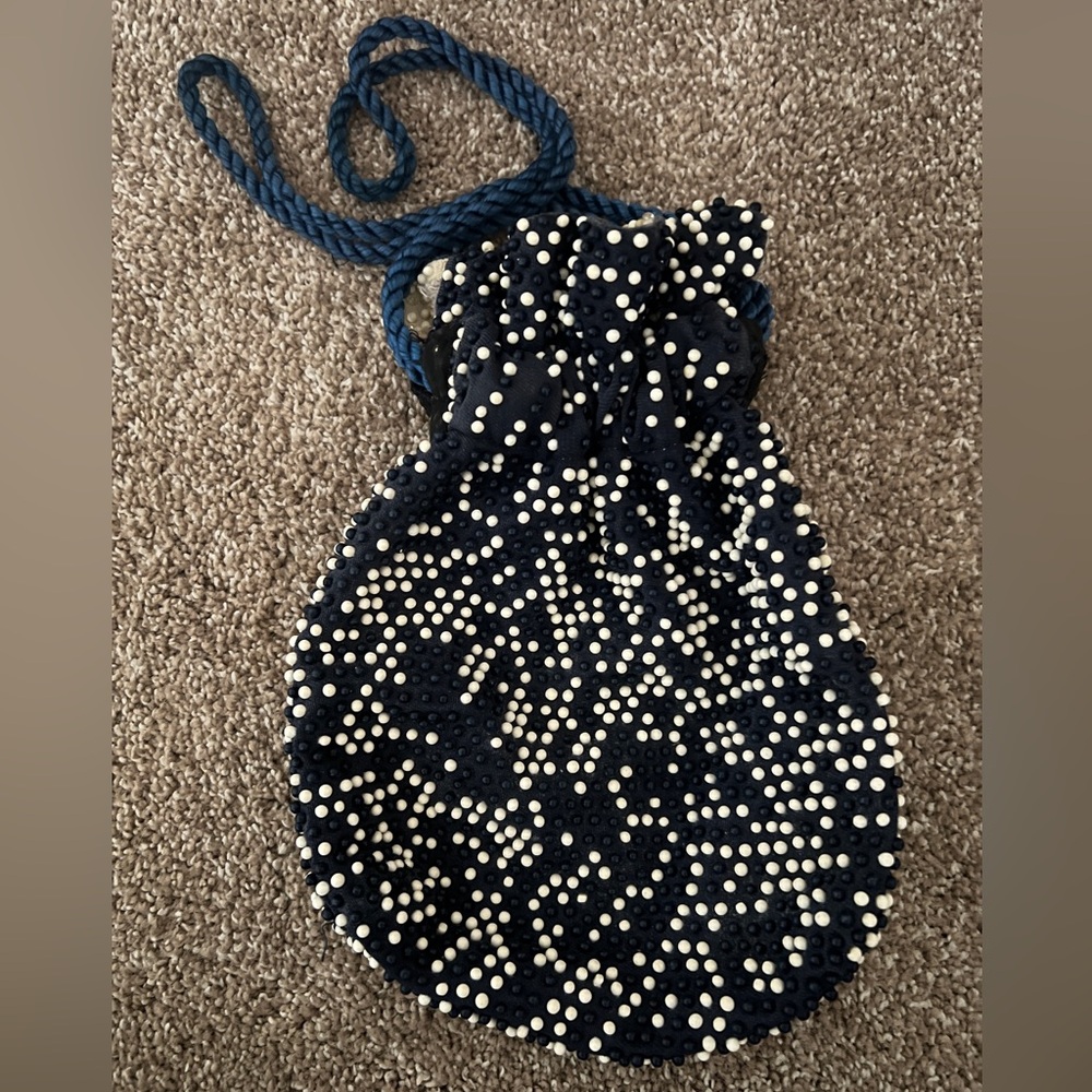 Vintage Beaded Reversible Drawstring Handbag - Picture 6 of 14